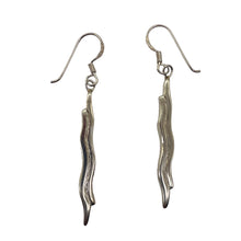 Load image into Gallery viewer, Sterling Silver Unique Designer Dangle Earrings| 1 3/4" Long | Silver | 1 Pair |