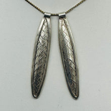 Load image into Gallery viewer, Huge Handmade Silver Woven Leaf Bead 1741