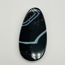 Load image into Gallery viewer, Sardonyx Designer Pendant Bead | Black, White | 64x33x6mm | 1 Bead |