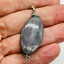 Load image into Gallery viewer, Australian Mookaite 40x20x6mm Marquise Cut Pendant | 2 1/4" Long | Gray, White |
