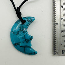 Load image into Gallery viewer, Howlite Star and Moon Pendant Necklace | 3/4' Long | Blue | 1 Pendant Necklace |