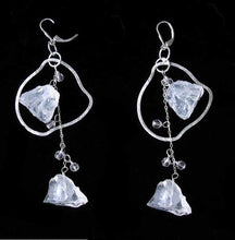 Load image into Gallery viewer, Designer Natural Clear Quartz 925 Sterling Silver Earrings 509109