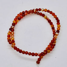 Load image into Gallery viewer, Fiery! Carnelian Agate 4mm Round Beads Strand 110490