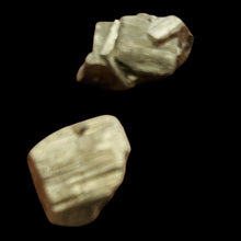 Load image into Gallery viewer, Pyrite Crystal Nugget Beads | 27x15x14mm to 24x18x11mm | Silver Gold | 2 Beads |