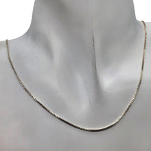 Load image into Gallery viewer, 20" Sterling Silver Fine Box Chain 1mm