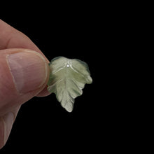 Load image into Gallery viewer, Serpentine New Jade Leaf Pendant Bead | 24x22x4mm | Fern Green | 1 Bead |