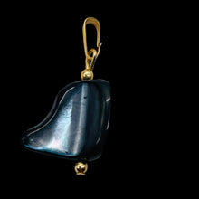 Load image into Gallery viewer, Black Lip Shell 14kgf Drop Pendant | 1" Long | Black White | 1 Pendant |