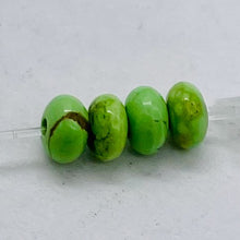 Load image into Gallery viewer, Gaspeite Hi Grade 4mm Rondelle Beads | 4mm | Green Brown | 4 Beads |