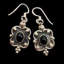 Load image into Gallery viewer, Stellar! Black Onyx Sterling Silver Drop/Dangle Earrings | 1 1/2" Long |