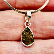 Load image into Gallery viewer, Moldavite 8.11ct Sterling Silver Oval Pendant | 7/8" Long | Green | 1 Pendant |