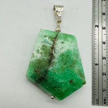 Load image into Gallery viewer, Chrysoprase Carved Sterling Silver Drop Pendant | 2" Long | Green |