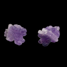 Load image into Gallery viewer, Powerful 2 Amethyst Carved Winged Dragon Animal Beads | 21x14x9mm | Purple