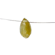 Load image into Gallery viewer, 1 Peach Sapphire Faceted 10x7mm Briolette Bead 6924