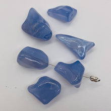 Load image into Gallery viewer, Chalcedony Gemstone Nugget Beads | 29x19x17 to 23x19x13mm | 52g| Blue | 6 Beads|