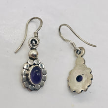 Load image into Gallery viewer, Amethyst Sterling Silver Drop Earrings | 1" Long | Purple | 1 Pair |