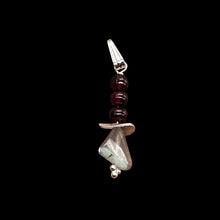 Load image into Gallery viewer, Rhodolite Garnet and Labradorite Sterling Silver Pendant | 1 1/4 inches long |