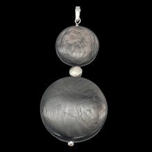 Load image into Gallery viewer, Hypersthene Sterling Silver Goddess Pendant | 2 Inch Long | Silver Black |