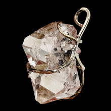 Load image into Gallery viewer, Twin Herkimer Diamond Faceted Infinity Pendant | 1 3/4" Long| Clear | 1 Pendant|