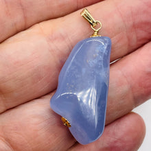 Load image into Gallery viewer, Blue Chalcedony 14K Gold Filled Stone Pendant | Blue | 1 3/4" Long | 1 Pendant |
