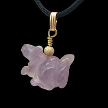 Load image into Gallery viewer, Amethyst Squirrel Pendant Necklace | Semi Precious Stone Jewelry | 14k Pendant