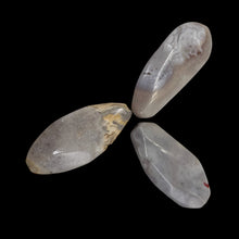 Load image into Gallery viewer, Ocean Jasper Old Stock Long Oval Beads| 45x22x6 to38x20x7mm| White, Gray|3 Beads