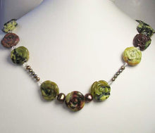 Load image into Gallery viewer, Love Rose Yellow Turquoise & 14Kgf 19 inch Necklace 204568