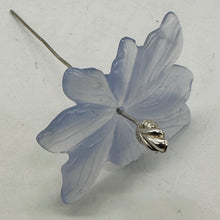 Load image into Gallery viewer, Chalcedony 28ct Hand Carved Flower Pendant Bead | 36x24x5mm | Blue | 1 Flower |