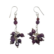 Load image into Gallery viewer, Love Purple Sapphire & Silver Heart Earrings 306622