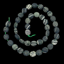 Load image into Gallery viewer, Zebra Jasper Oval Stone | 10x8mm | Black White Chatoyant | 41 Bead(s)