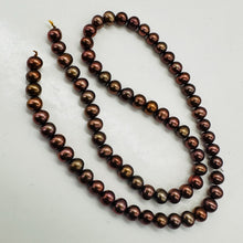 Load image into Gallery viewer, Chocolate Cocoa Smooth Round Fresh Water Pearls Strand | 6mm | 72 Pearls |