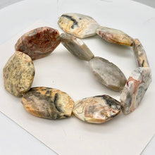 Load image into Gallery viewer, Crazy Lace Agate Faceted Bead | 40x30mm | Orange/Grey/Pink | Octagon | 1 Bead |