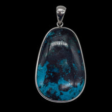 Load image into Gallery viewer, Chrysocolla Sterling Silver Oval Pendant | 2 1/2" Long | Blue, Green| 1 Pendant|