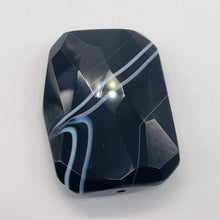 Load image into Gallery viewer, Onyx Flat Faceted Rectangular Pendant Bead | 50x48x14mm | Black White | 1 Bead |