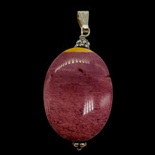 Load image into Gallery viewer, Mookaite Sterling Silver Oval Pendant | 1 1/2" Long | Purple Silver | 1 Pendant|