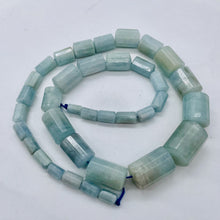Load image into Gallery viewer, Aquamarine Graduated Faceted Tube Bead Strand | 8x5 to 20x15mm Blue| 34 Beads |
