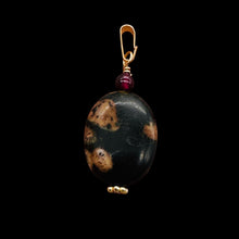 Load image into Gallery viewer, Natural Poppy Ocean Jasper 14K Gold Filled Pendant | Pink, Black | 1 1/4"}