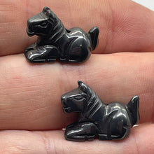 Load image into Gallery viewer, Carved Hematite Stone Horse Colt Pony Beads | 20x15x9mm | Black