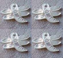 Load image into Gallery viewer, Dragonfly Premium Hand Carved Etched Mother-of-Pearl Beads | 16x10mm | 2 Beads |