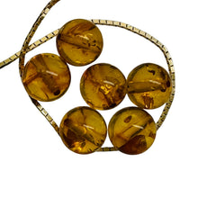 Load image into Gallery viewer, Amber Round Beads | 6 1/2 mm | Yellow | 8 Beads |