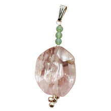 Load image into Gallery viewer, Kunzite, Chrysoprase Sterling Silver Pendant | 2 1/4" Long | Clear | 1 Pendant|