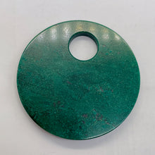 Load image into Gallery viewer, Green African Jade Pi Circle Pendant Bead | 50x5mm |12mm Hole |