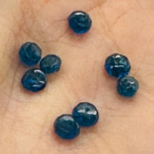 Load image into Gallery viewer, Stunning AAA Neon Blue Apatite Faceted Roundel Beads | 4x2mm | 8 Beads |