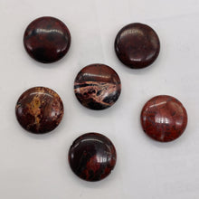 Load image into Gallery viewer, Red 3 Brecciated Jasper 20mm Coin Beads 009568