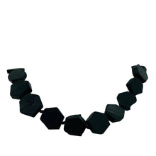 Load image into Gallery viewer, Black Stone - Africa Hexagon Bead Strand | 17x15x5mm | Black Matte | 22 Beads |