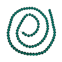 Load image into Gallery viewer, Bohemian glass Round Beads 24" Strand | 6mm | Green | 100 Beads |