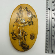 Load image into Gallery viewer, Chinese Year of the Monkey Pendant Bead | 2" Long | Tan, Brown