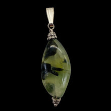 Load image into Gallery viewer, Tourmalinated Quartz Sterling Silver Pendant | 1 3/4" Long | Clear Green Black |