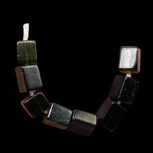 Load image into Gallery viewer, Tourmaline Chrome Cube Translucent Bead Parcel | 4x4mm | Black, Green | 8 Beads|
