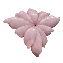 Load image into Gallery viewer, Peruvian Opal 147ct Carved Flower Pendant Bead| 58x98x5mm| Pink| 1 Pendant Bead|