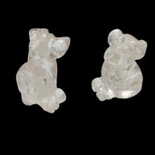 Load image into Gallery viewer, Faithful 2 Quartz Hand Carved Dog Beads | 20.5x15x10.5mm | Clear